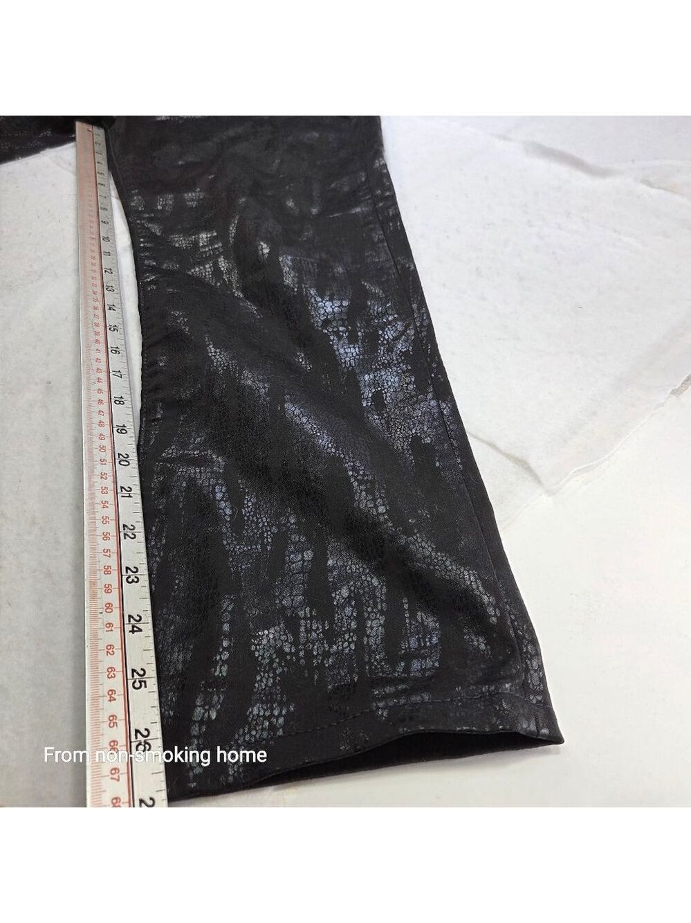 Women's Rock & Republic Skinny Jeans Size 14 Black Silver Snake Print - Picture 8 of 8